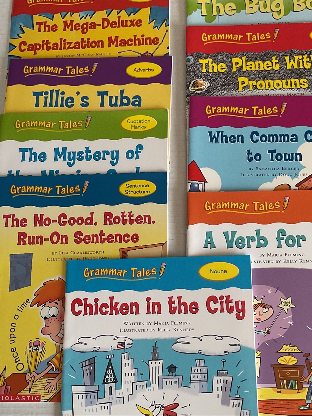 Scholastic Grammar Tales Book Collection - parts of speech  & grammar 9 books